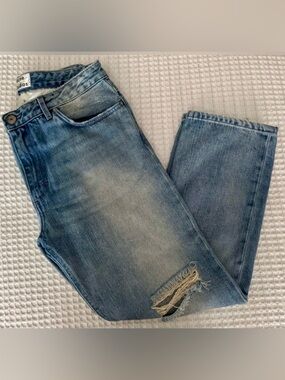Acne Studios Pop Trash Distressed Jeans / Light Blue Trash Wash / Size 36 / US 4